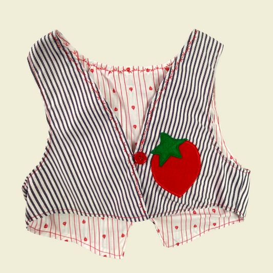 Handmade vintage tomato vest size 6-12 months