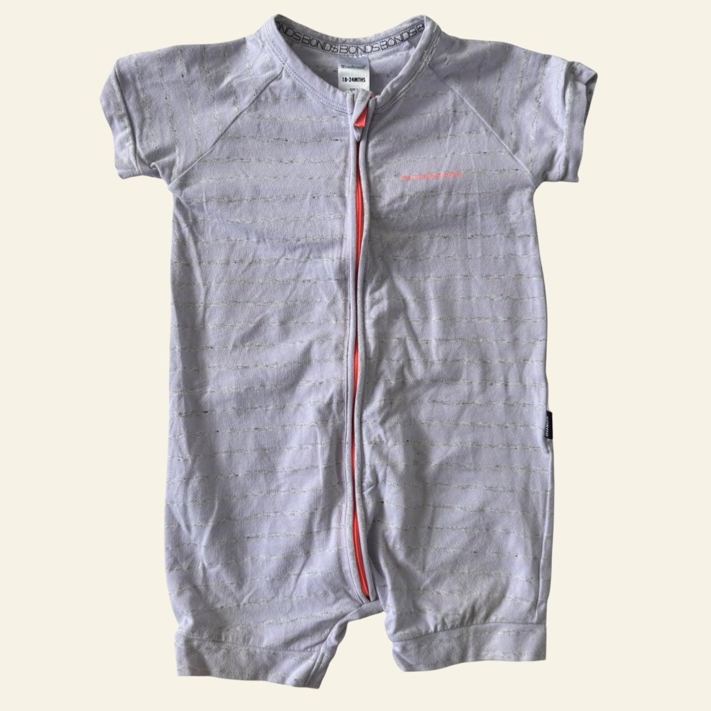 Bonds purple stripe wondersuit size 2