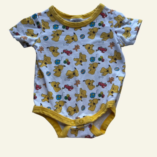 Spot yellow and white bodysuit size 00 (Perfectly Imperfect)
