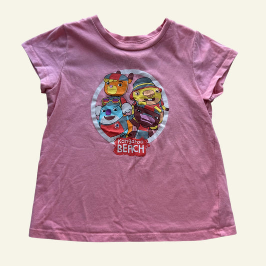 Kangaroo Beach pink tshirt size 3 (Perfectly Imperfect)