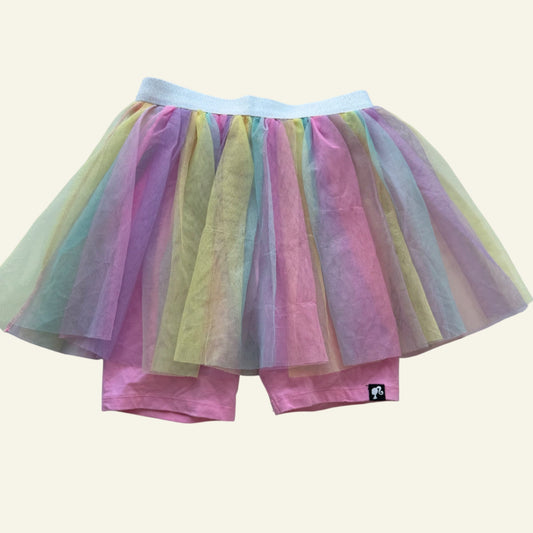 Cotton On x Barbie rainbow tulle skirt size 9-10 (Perfectly Imperfect)