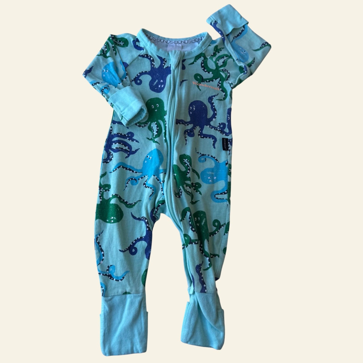 Bonds green octopus wondersuit size 000 (Perfectly Imperfect)