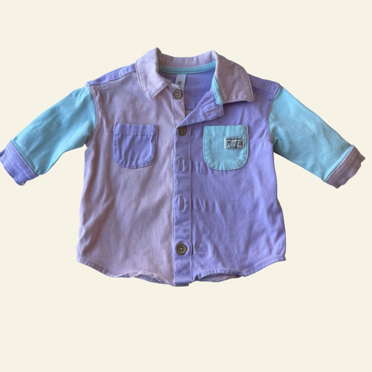 Dymples colourblock denim jacket size 00 (Perfectly Imperfect)