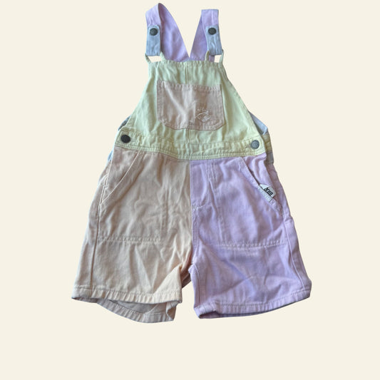 Cotton On colourblock overalls size 7 (Perfectly Imperfect)