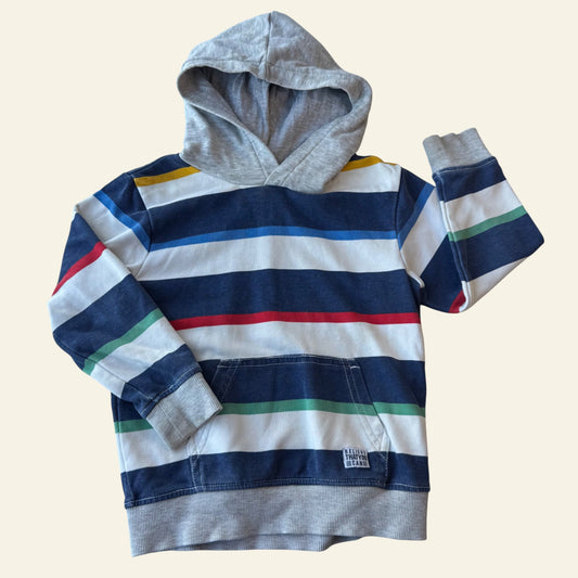 H&M navy coloured stripe hoodie size 2-4 (Perfectly Imperfect)