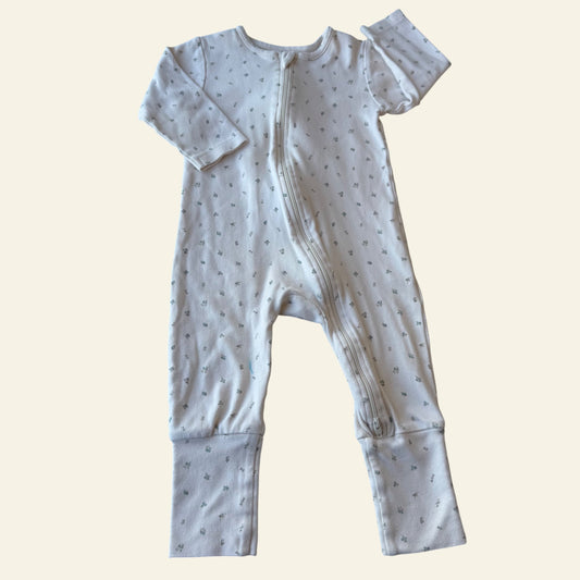 Jamie Kay beige floral onesie approx size 0-1 (no tag) (Perfectly Imperfect)