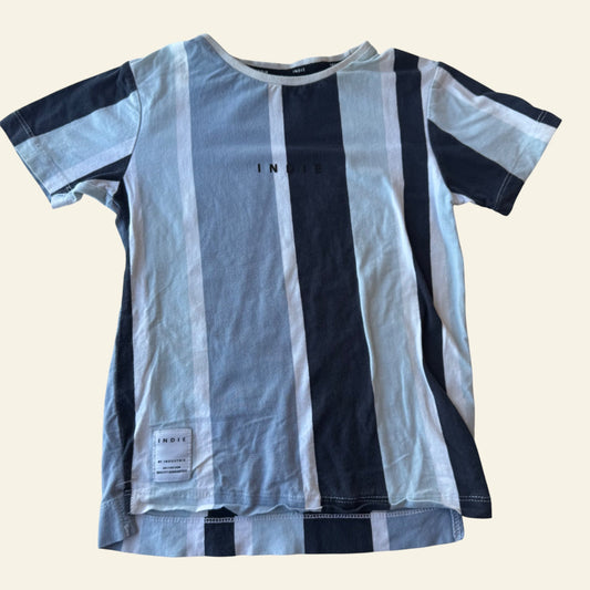 Indie blue stripe tshirt size 4 (Perfectly Imperfect)