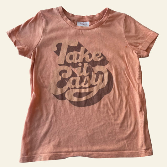 Seed orange take it easy tshirt size 4 (Perfectly Imperfect)