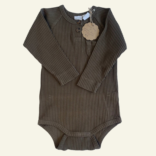 Jamie Kay khaki ribbed bodysuit size 2 - perfectly imperfect