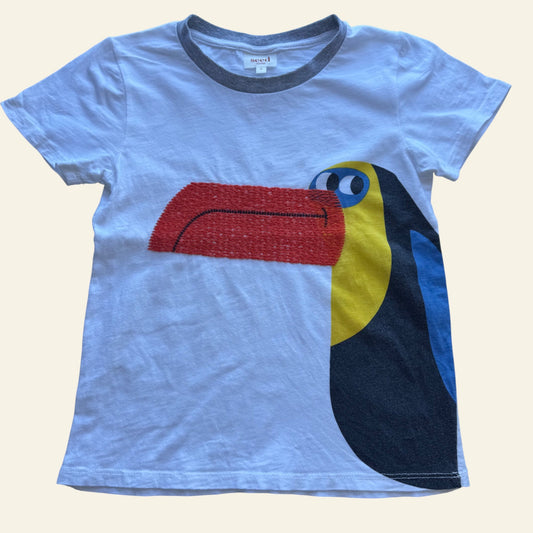Seed white toucan tshirt size 6 (Perfectly Imperfect)