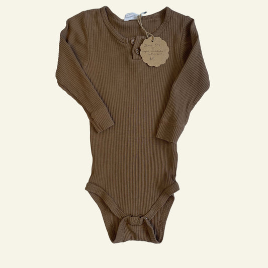 Jamie Kay brown ribbed bodysuit size 2 - perfectly imperfect