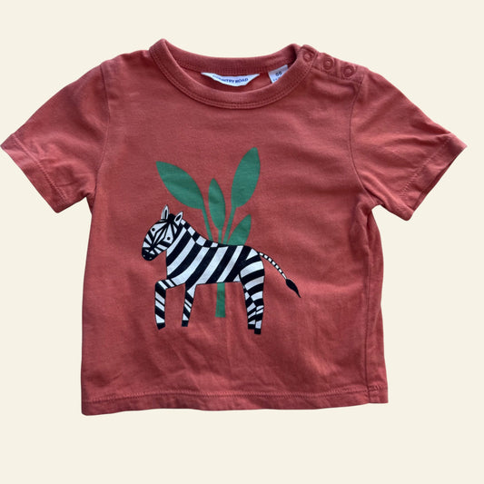 Country Road orange zebra tshirt size 00 (Perfectly Imperfect)