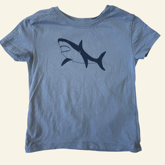 Anko blue shark tshirt size 3 (Perfectly Imperfect)