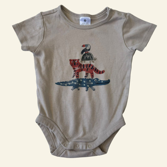 Target beige animals bodysuit size 0 (Perfectly Imperfect)