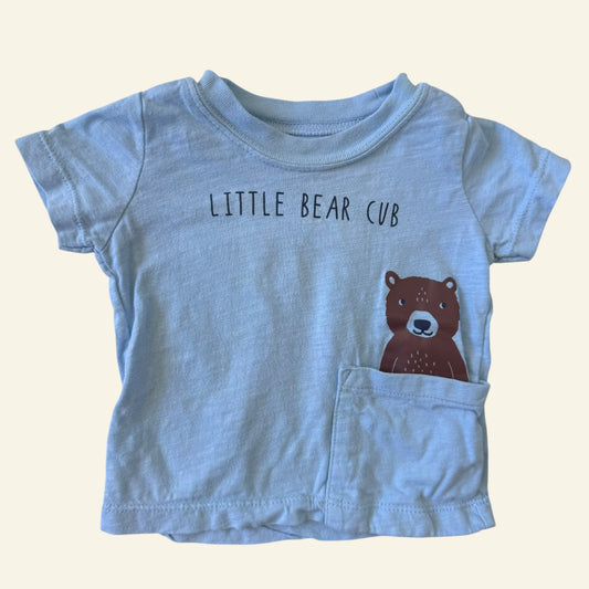 Carters blue little bear cub tshirt size 000 (Perfectly Imperfect)