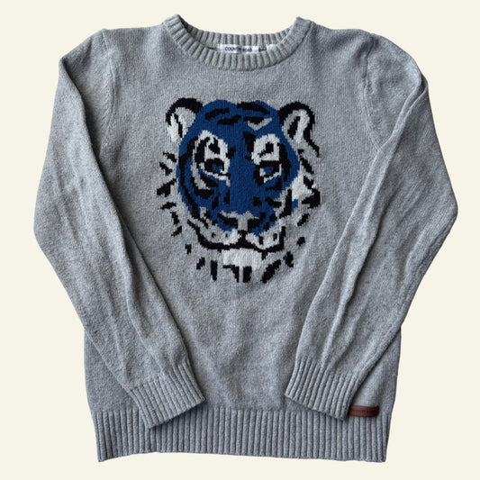 Country Road grey and blue tiger jumper size 8 (Perfectly Imperfect)