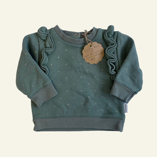 Country Road green polka dot jumper size 00 - perfectly imperfect