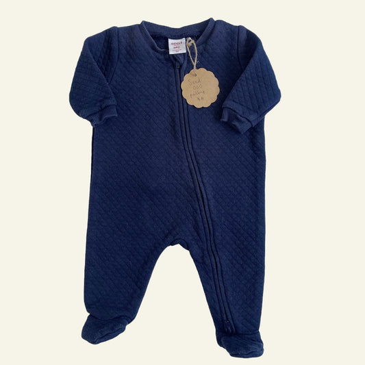 Seed navy quilted onesie size 000 - perfectly imperfect