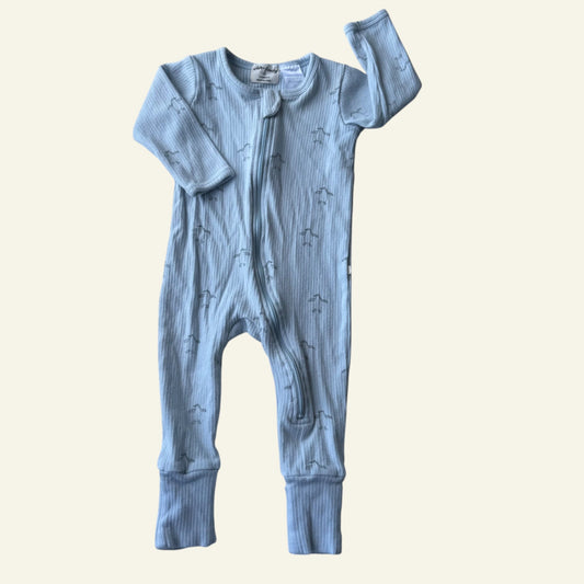 Wilson and Frenchy blue penguin onesie size 0 (Perfectly Imperfect)