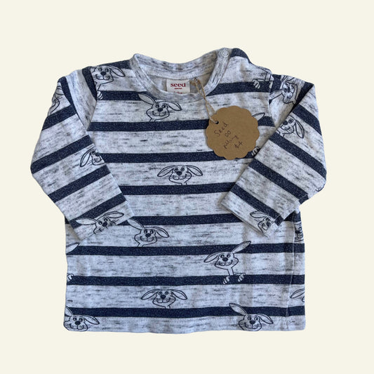Seed striped bunny long sleeve size 00 - perfectly imperfect