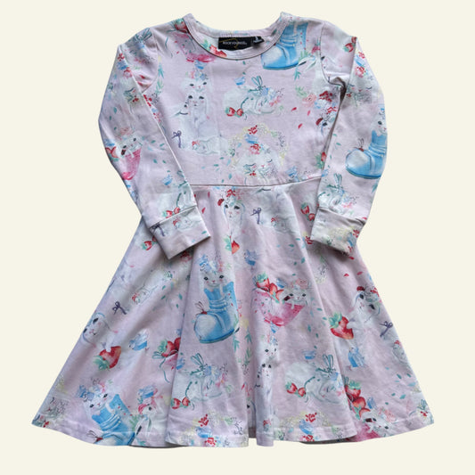 RYK pink rabbit long sleeve dress size 3 (Perfectly Imperfect)