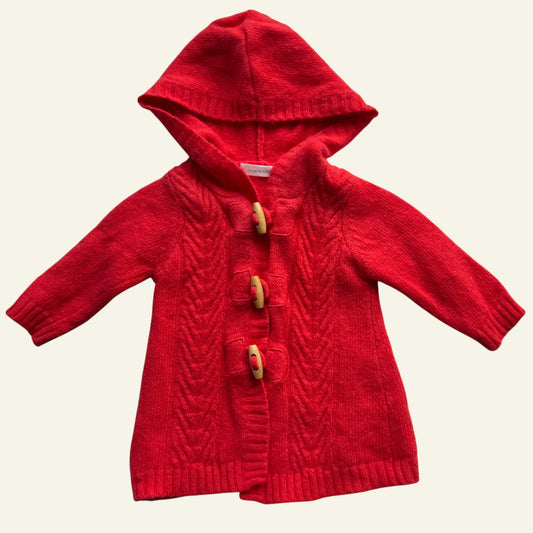 Country Road red knit cardigan size 00 (Perfectly Imperfect)