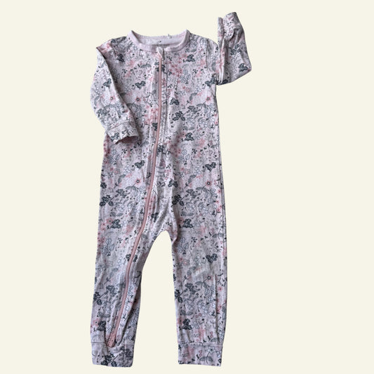 Country Road pink floral onesie size 1 (Perfectly Imperfect)