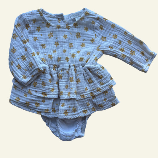 David Jones yellow floral romper size 000 (Perfectly Imperfect)