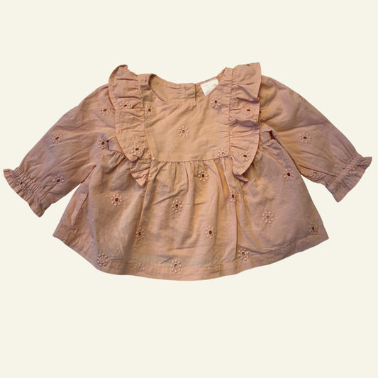 Target peach daisy blouse size 000