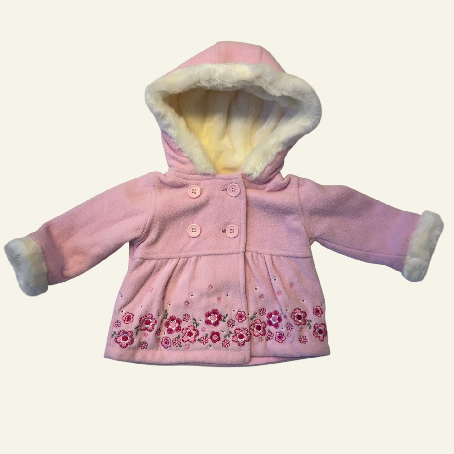 Target pink floral coat size 00