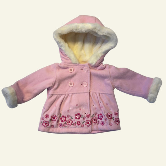 Target pink floral coat size 00