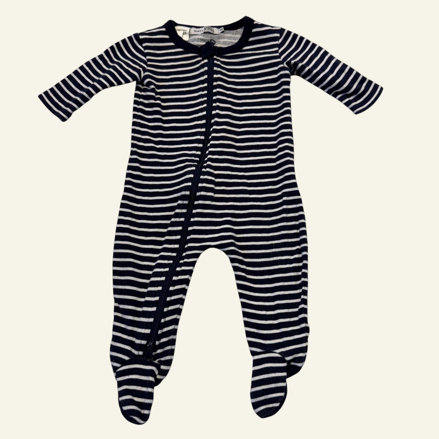 David Jones thick navy stripe onesie size 00