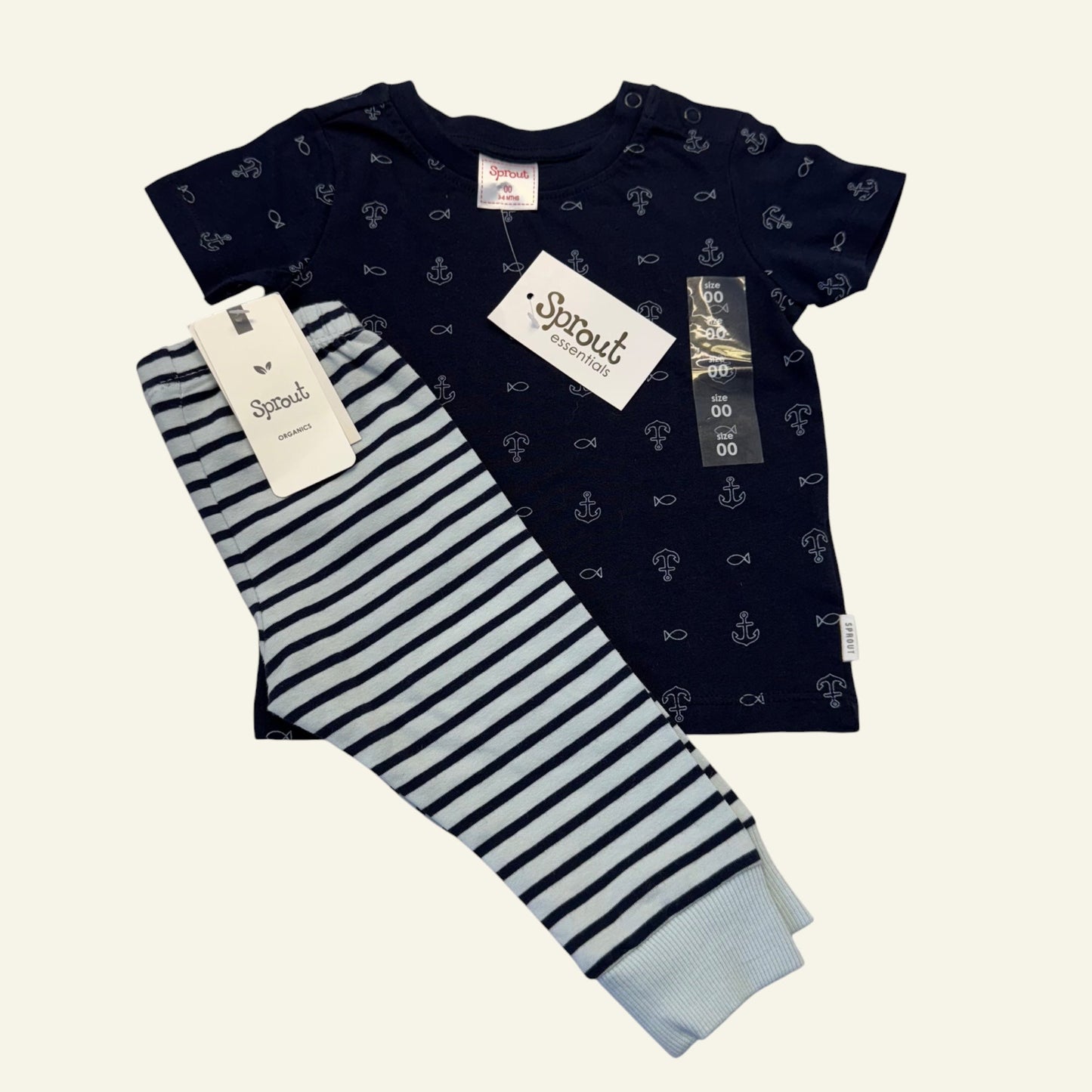 Sprout navy sailor set size 00