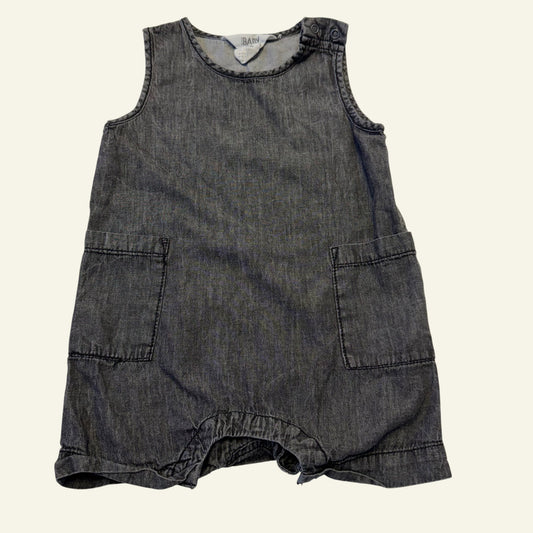 Cotton on Baby black denim romper size 0