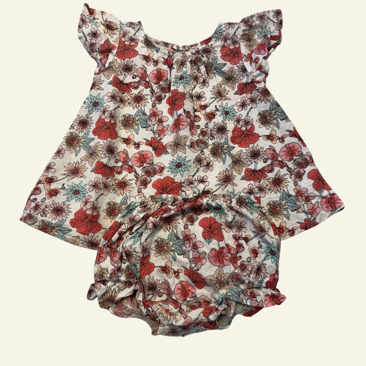 Dymples pink floral set size 1