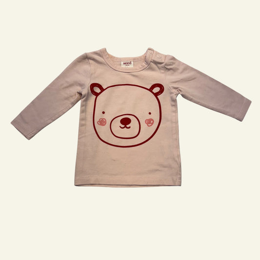 Seed pink bear long sleeve size 000