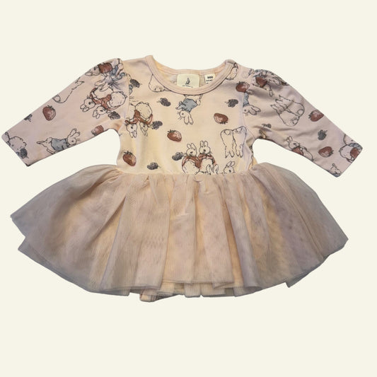 Peter Rabbit pink tulle bodysuit dress size 000