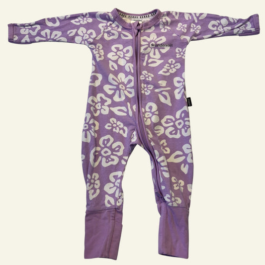 Bonds purple floral wonder suit size 0000