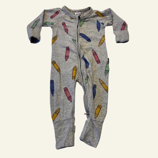 Bonds grey crayon wonder suit size 000