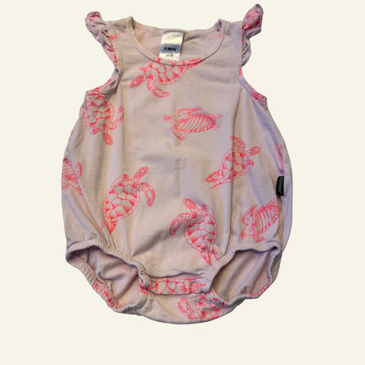 Bonds pink turtle romper size 000