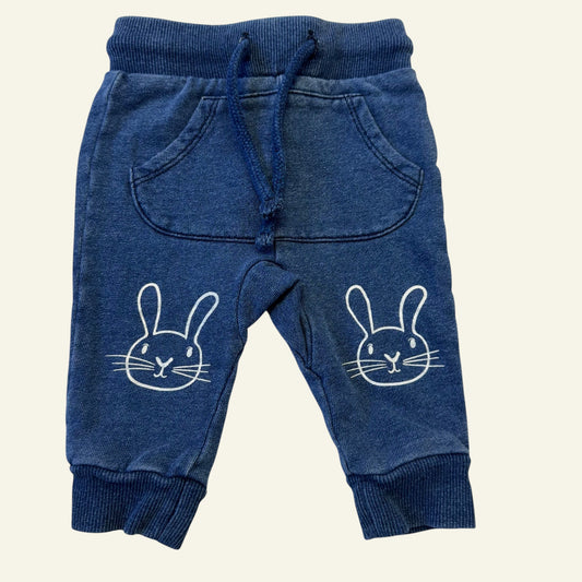 Seed blue denim bunny joggers size 000