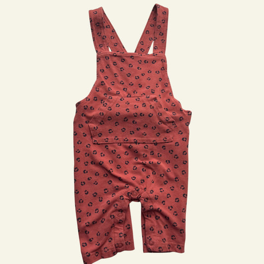 Milky orange leopard print overalls size 1