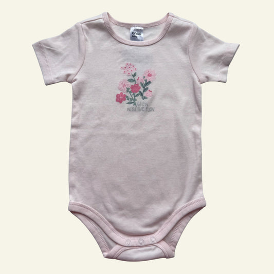 Anko pink floral bodysuit size 1 BNWT