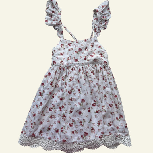 La Sienna Couture white floral dress size 1