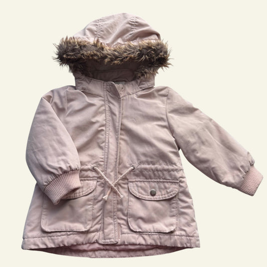 H&M pink hooded jacket size 1 (Perfectly Imperfect)