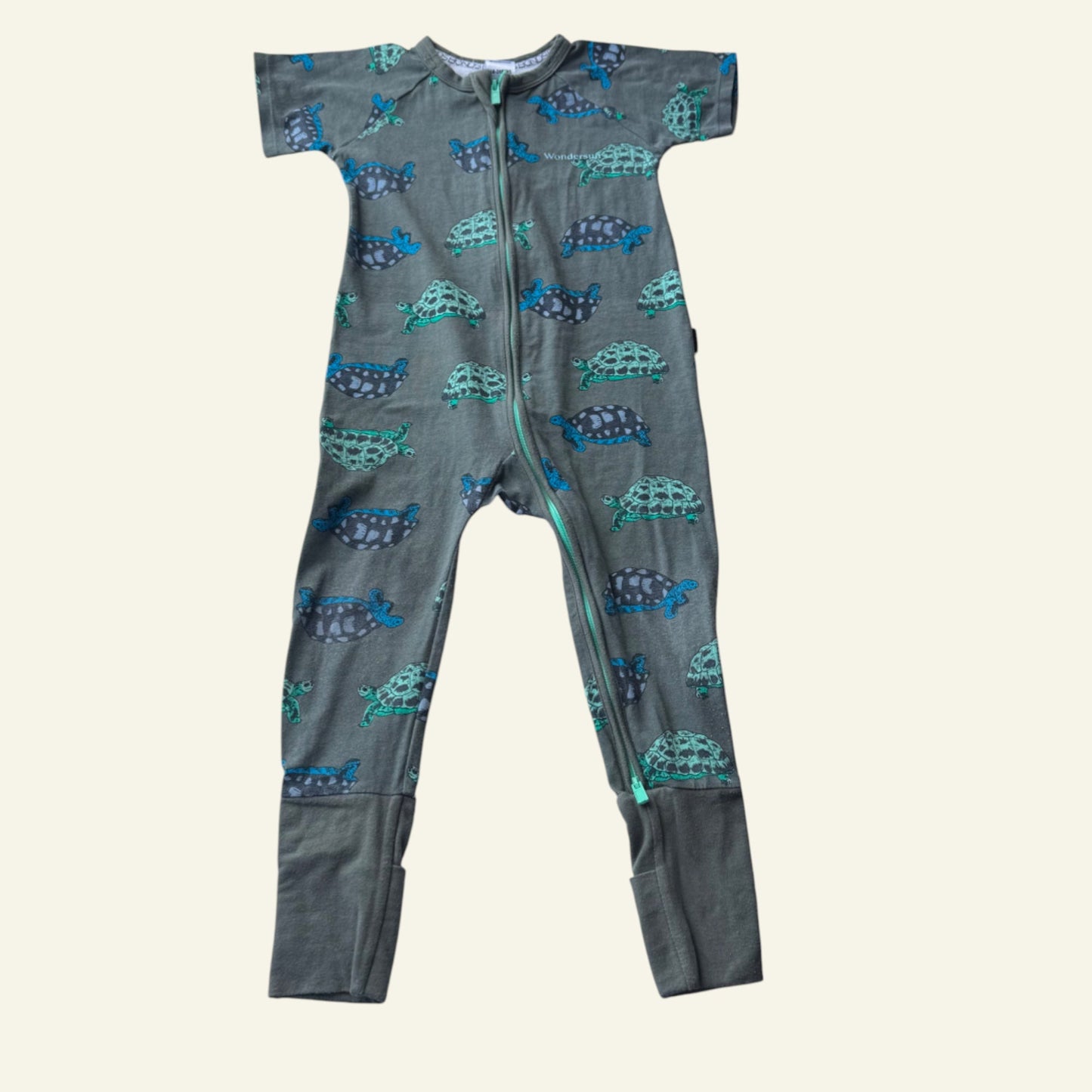 Bonds khaki tortoise wondersuit size 2