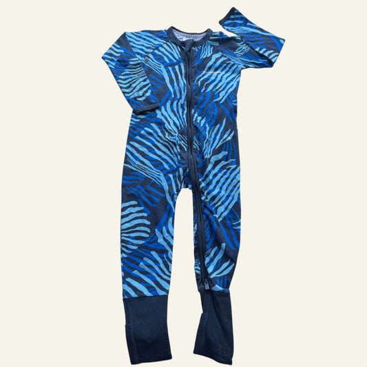 Bonds blue patterned wondersuit size 2
