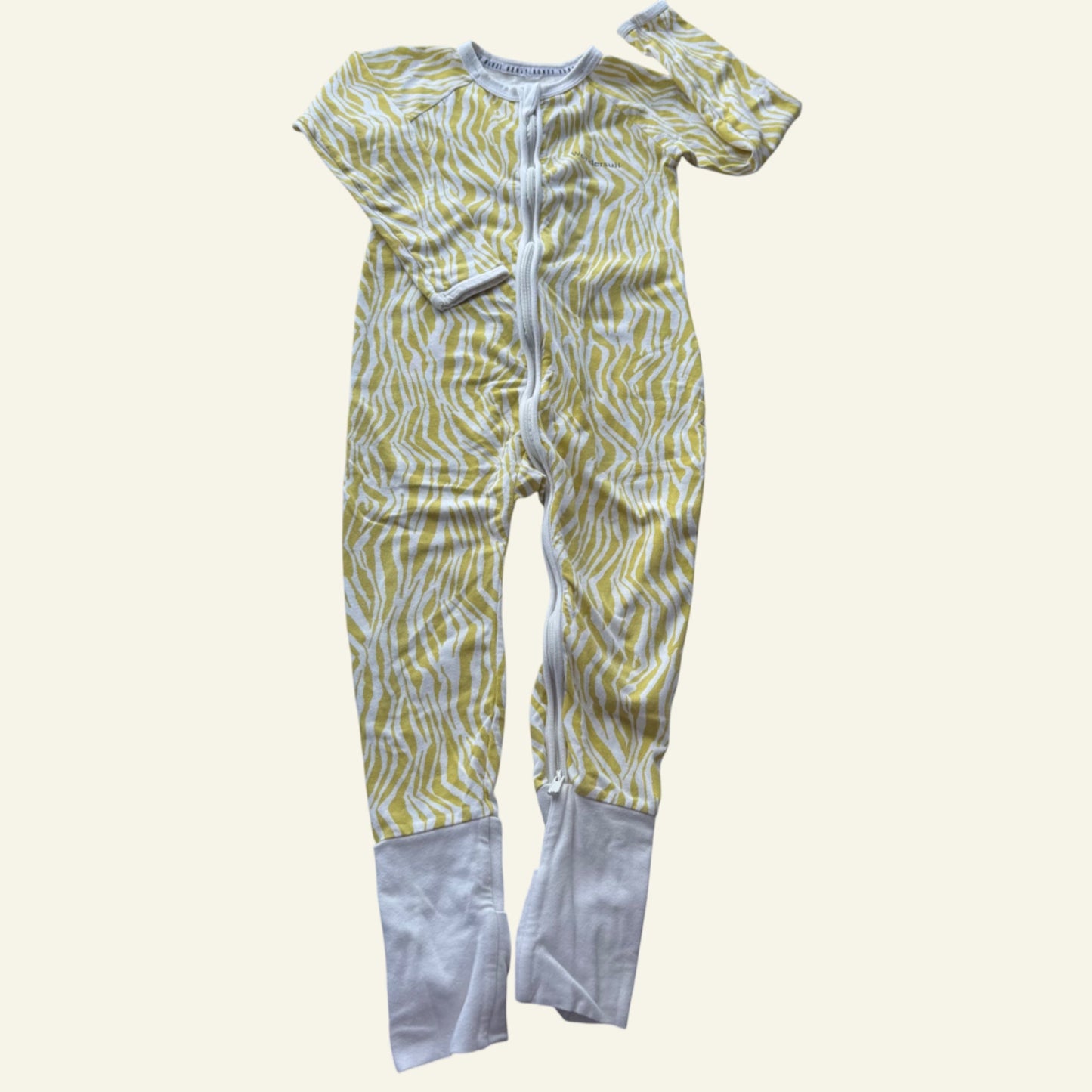 Bonds yellow tiger stripe wondersuit approx size 3 (no tag)