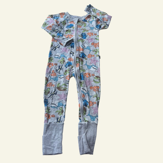 Bonds Finding Nemo grey wondersuit approx size 3 (no tag)