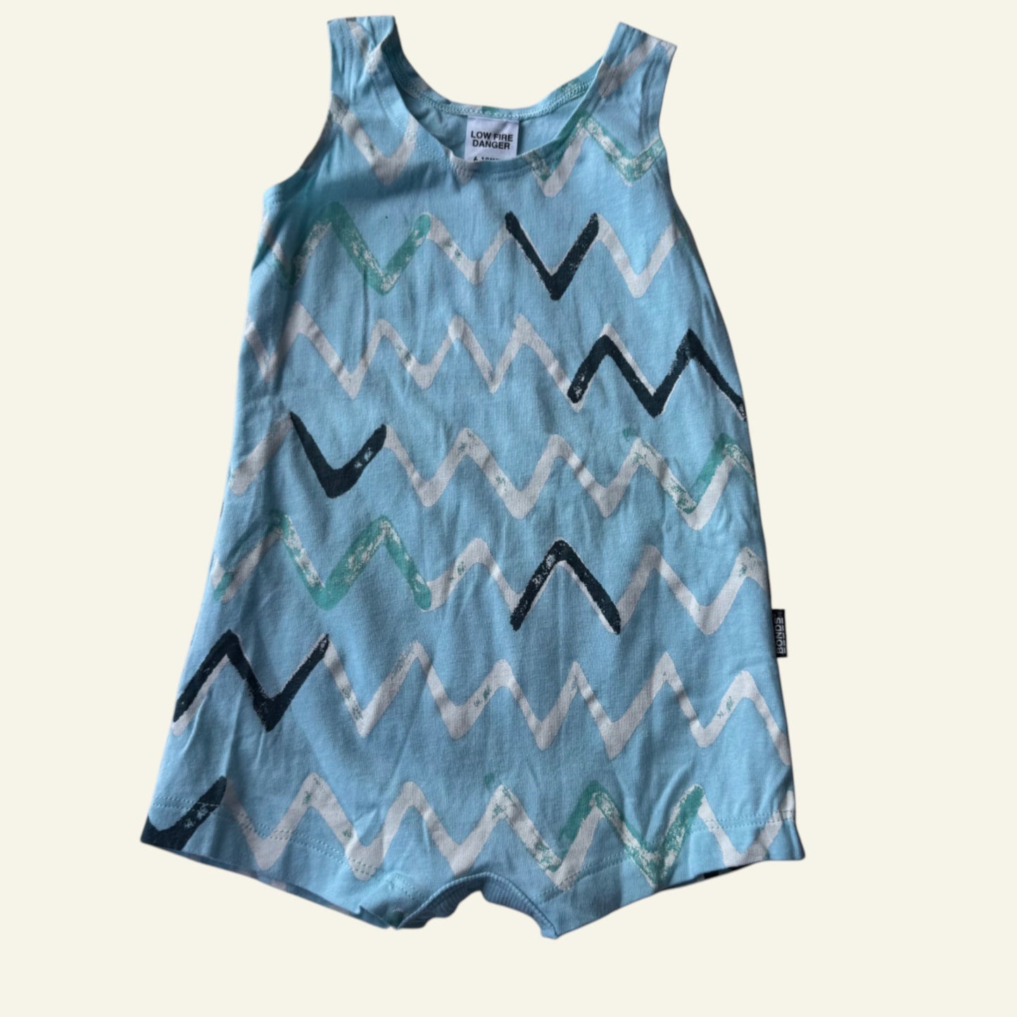 Bonds blue zig zag romper size 0